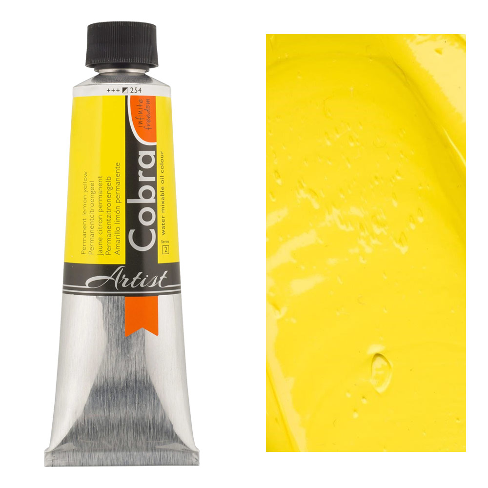 Cobra Water Mixable Oil Color 150ml Permanent Lemon Yellow