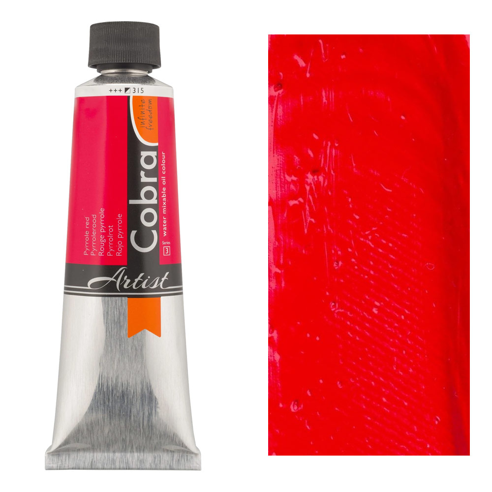 Cobra Water Mixable Oil Color 150ml Pyrrole Red
