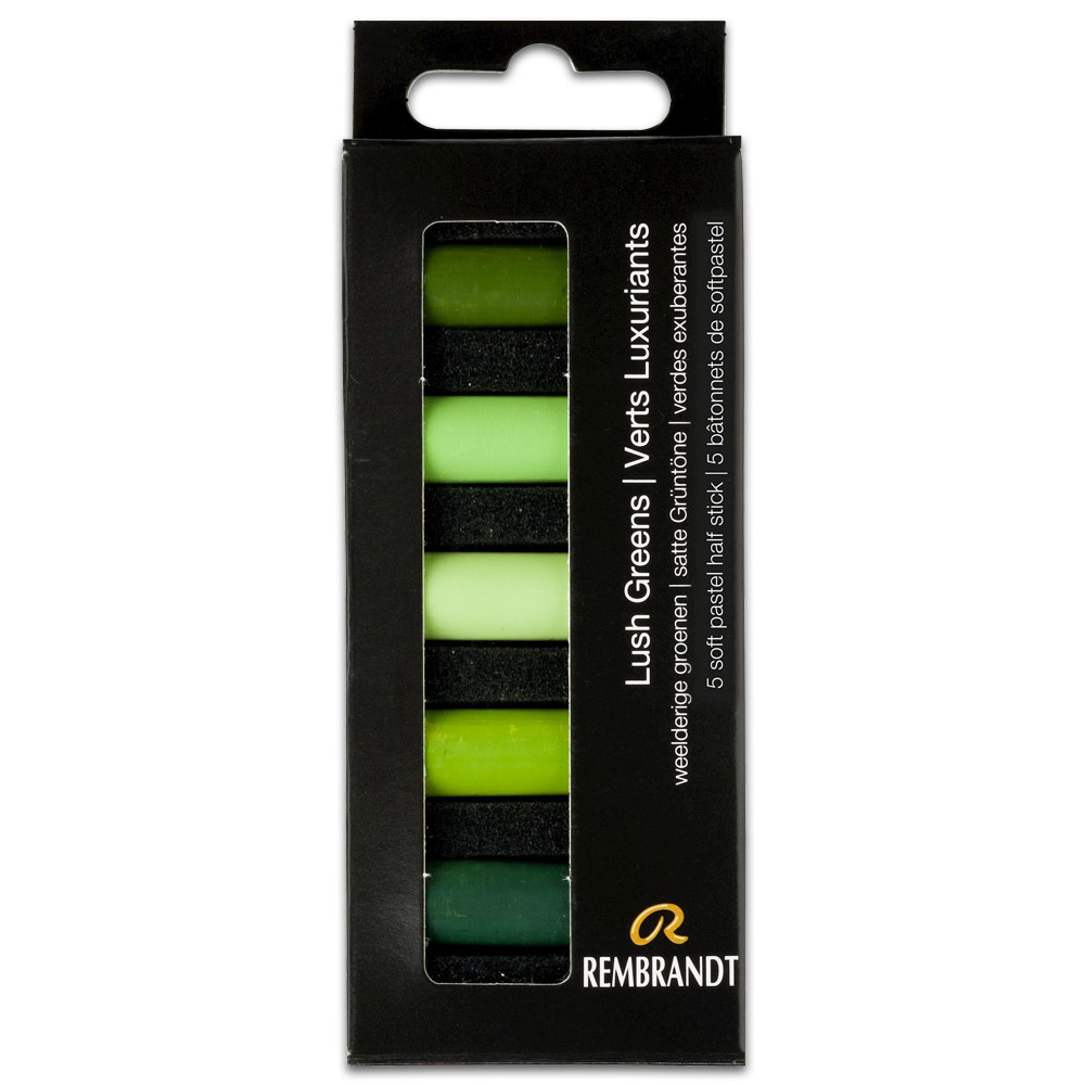 Rembrandt Soft Pastel Half Stick 5 Set Lush Greens