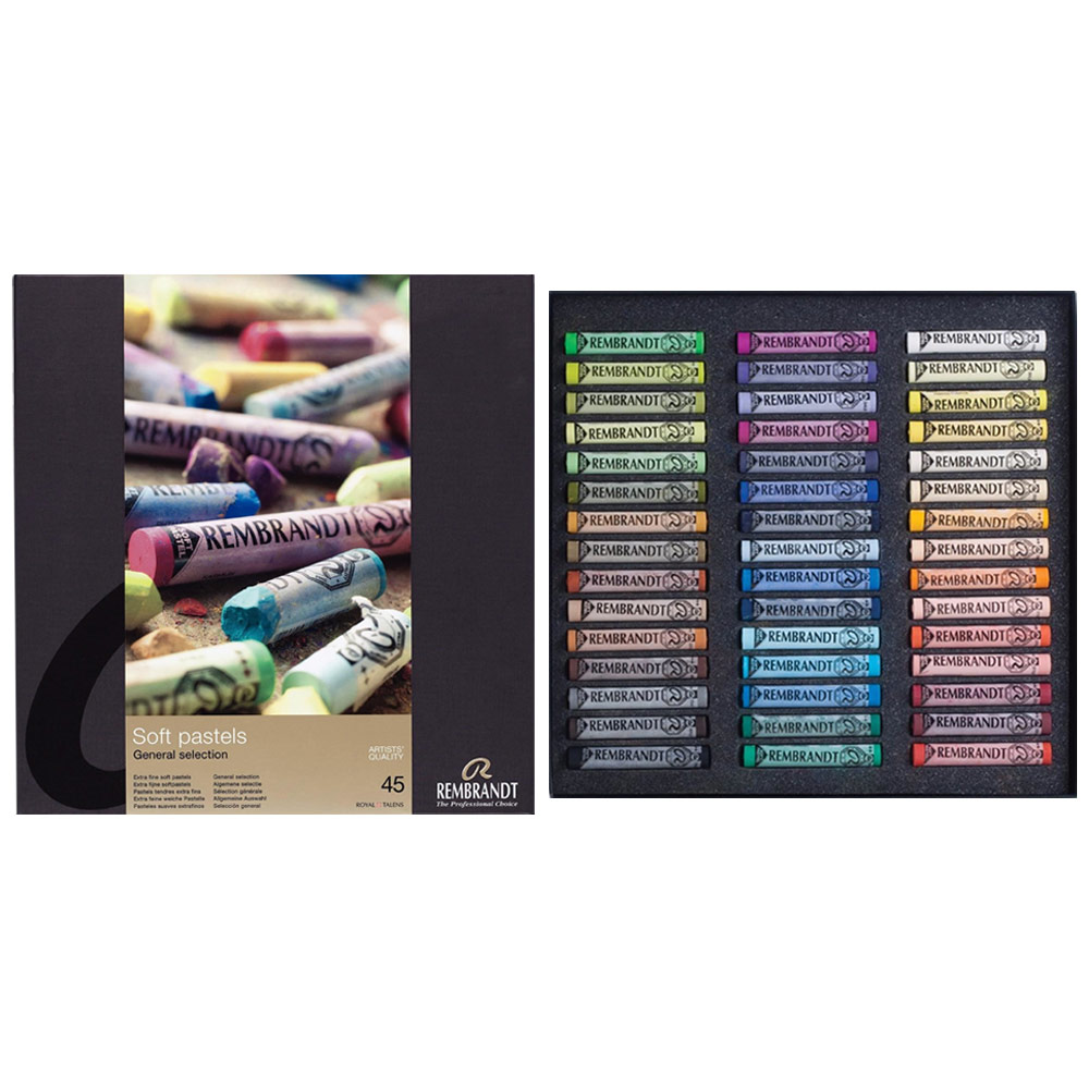 Rembrandt Extra Fine Artists' Quality Soft Pastel Whole Stick 45 Set General
