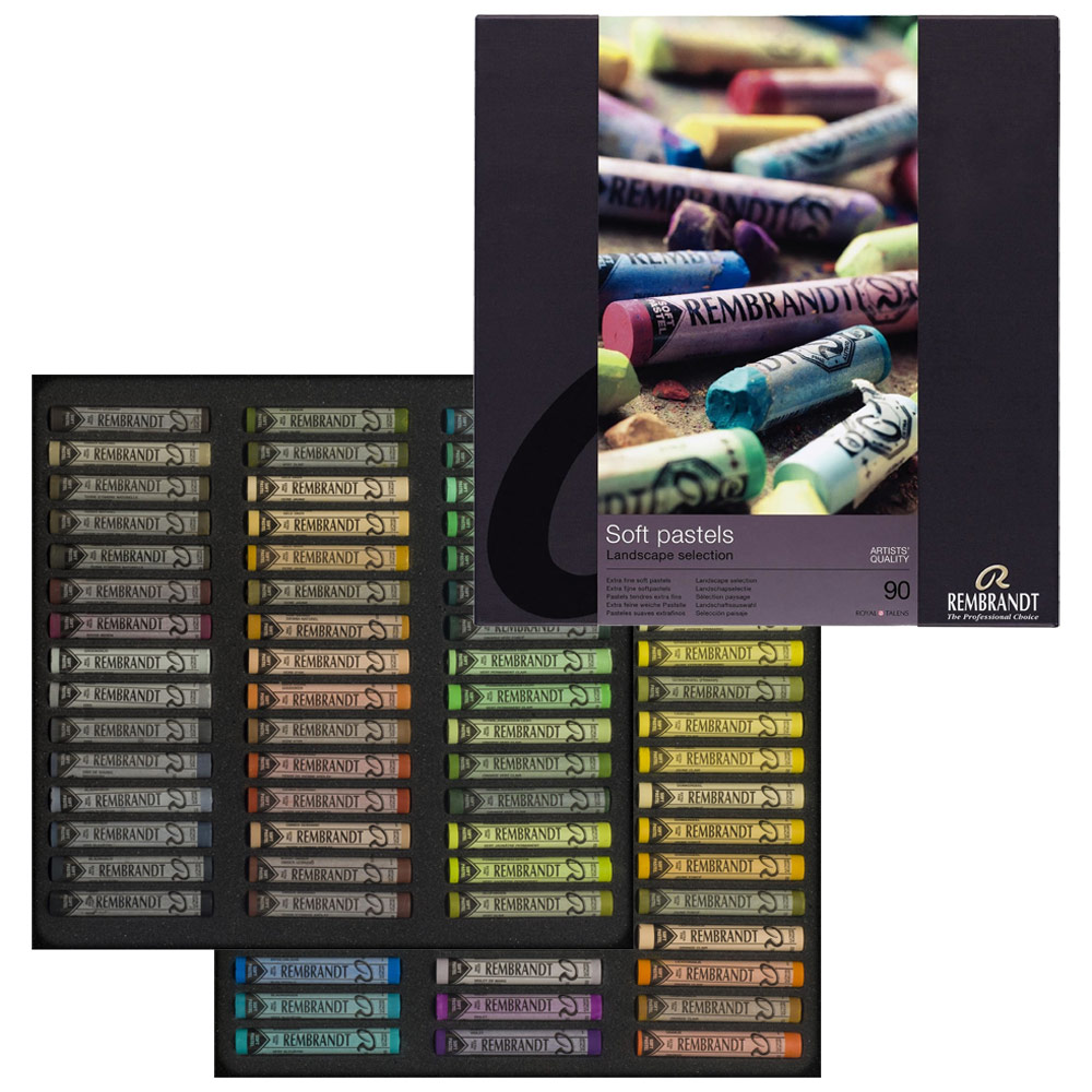 Rembrandt Extra Fine Artists' Quality Soft Pastel Stick 90 Set Landscape