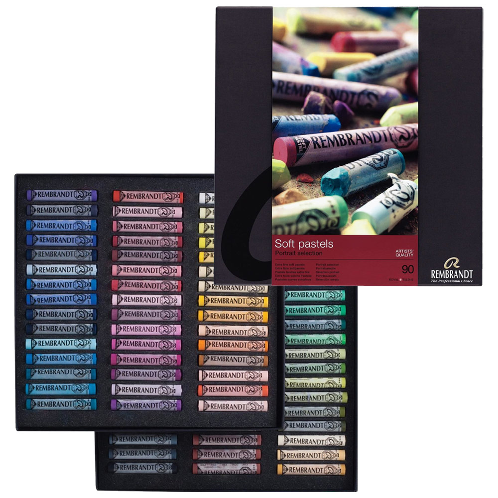 Rembrandt Extra Fine Artists' Quality Soft Pastel Stick 90 Set Portrait