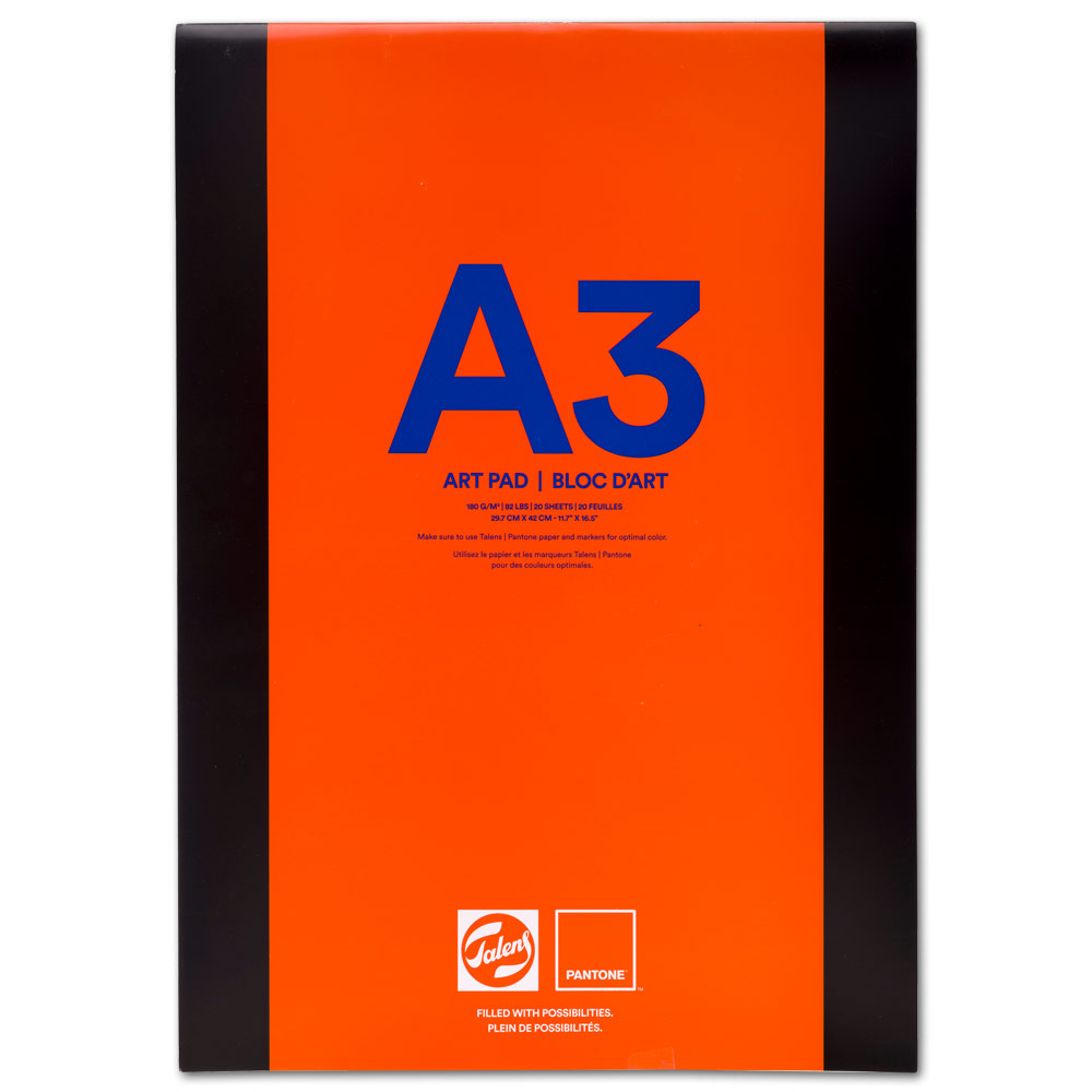 Talens A3 Pantone Art Paper Pad 20 Sheets 11.7"x16.5"