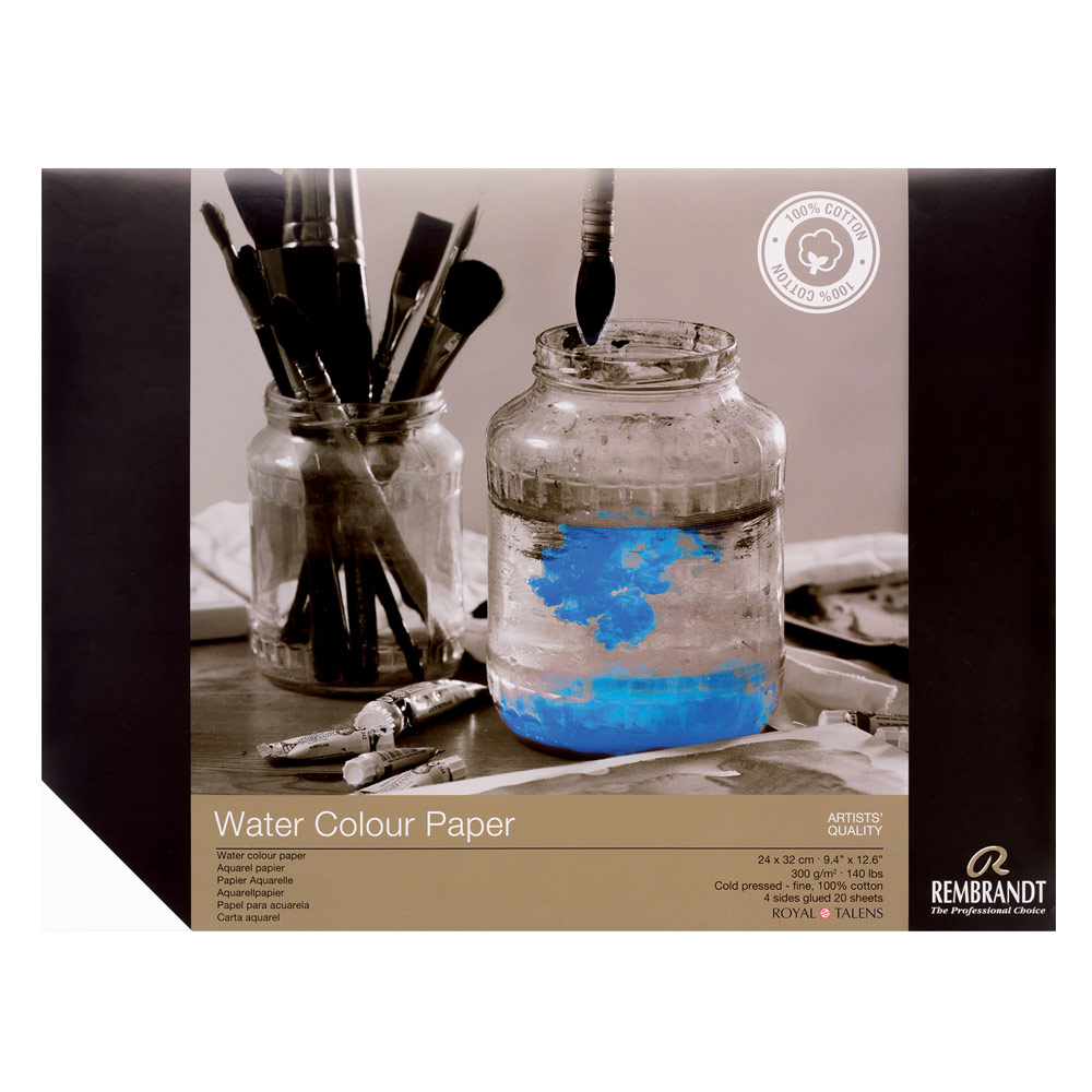 Rembrandt Watercolor Paper Block 140lb 20 Sheets 9.4"x12.6" CP