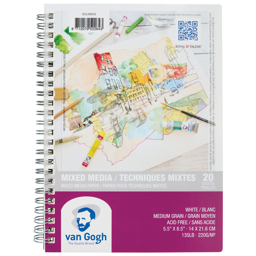 Van Gogh Mixed Media Paper Pad 135lb 20 Sheets 5.5"x8.5"