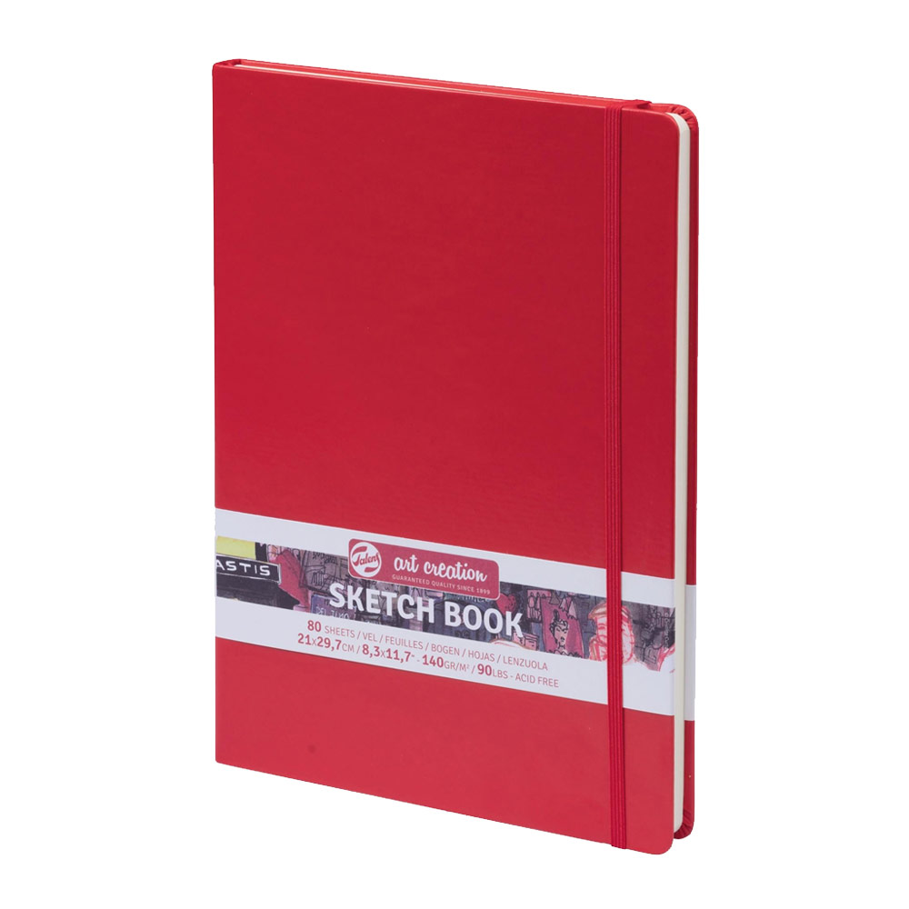 Talens Art Creation Sketchbook 80 Sheets 8.3"x11.7" Red