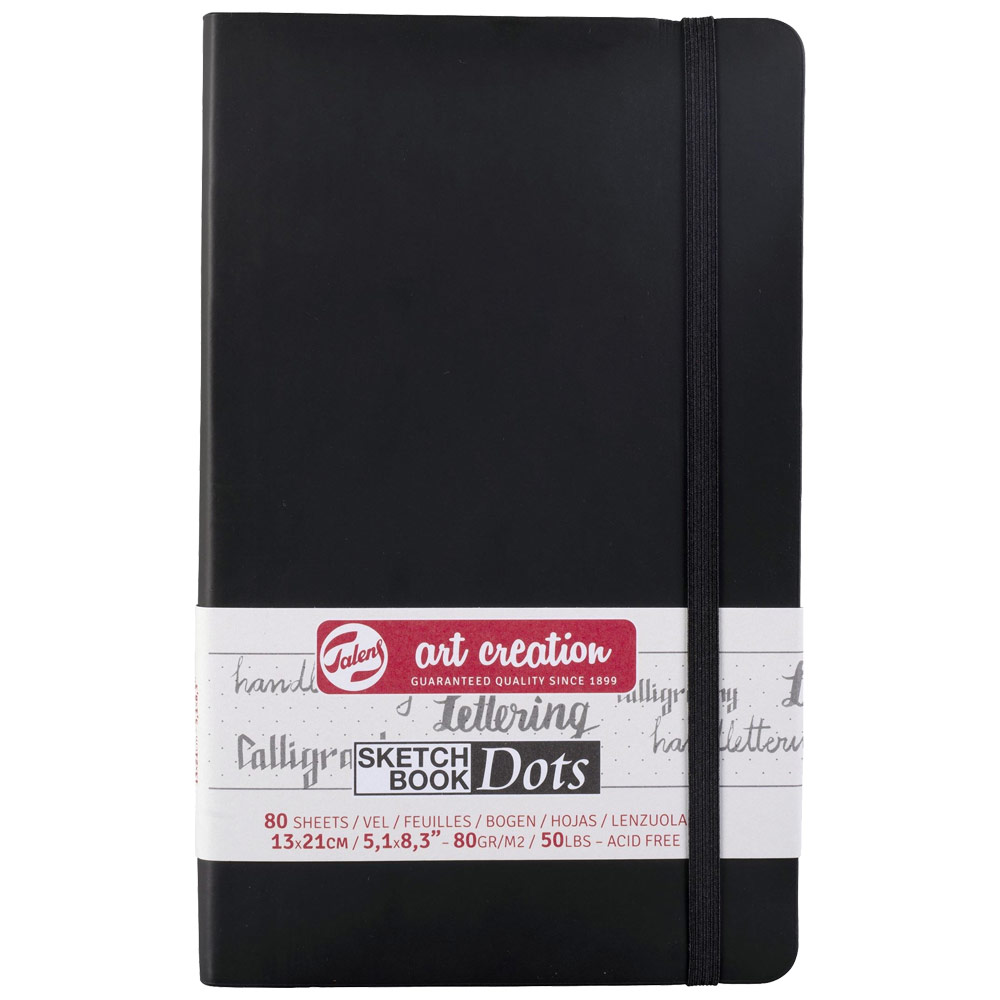 Talens Art Creation Dotted Sketchbook 80 Sheets 5.1"x8.3" Black