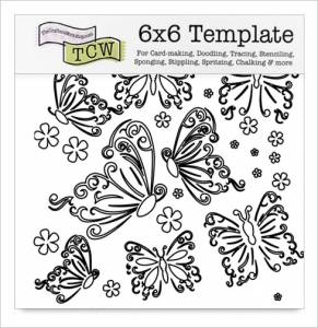 The Crafter's Workshop 6x6 Template - Butterflies