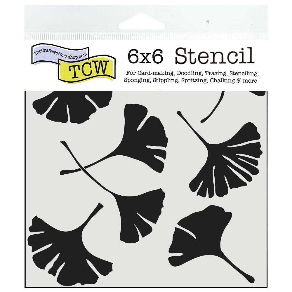 The Crafter's Workshop Stencil 6"x6" Ginkgo Leaves