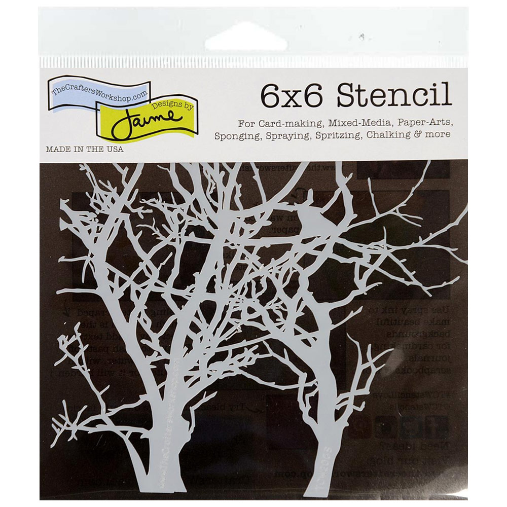 The Crafter's Workshop Designs By Jamie Stencil 6"x6" Branches
