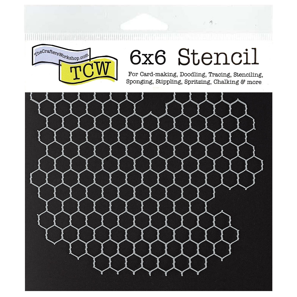 The Crafter's Workshop Stencil 6"x6" Chicken Wire