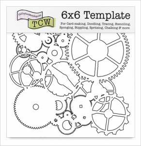 The Crafter's Workshop 6x6 Template - Gears