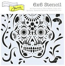 Craft Stencil 6x6 Mexican Skull