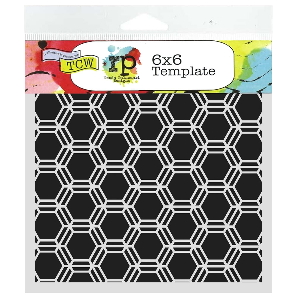 The Crafter's Workshop Ronda Palazzari Designs Stencil 6"x6" Honeycomb