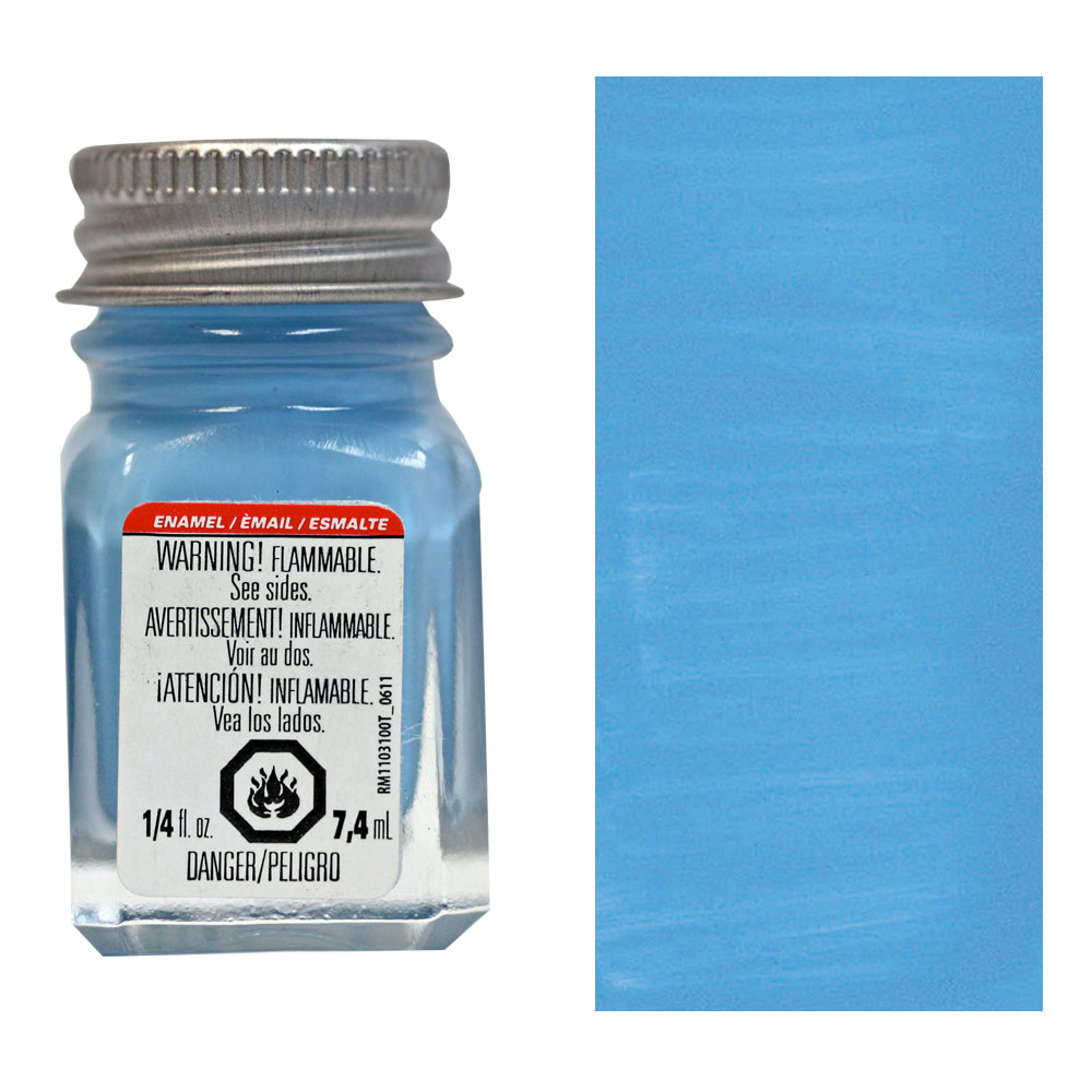 Testors Enamel Paint - Flat - Sea Blue 1/4 oz.