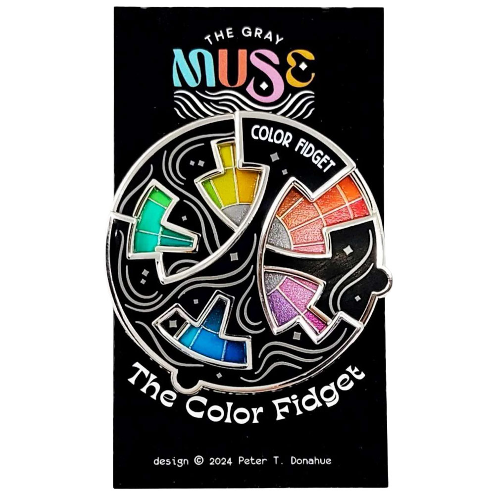 The Gray Muse Fidget Enamel Pin The Color Wheel Fidget