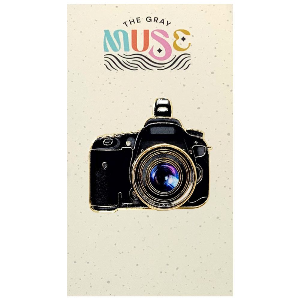 The Gray Muse Enamel Spinning Pin DSLR Camera V2