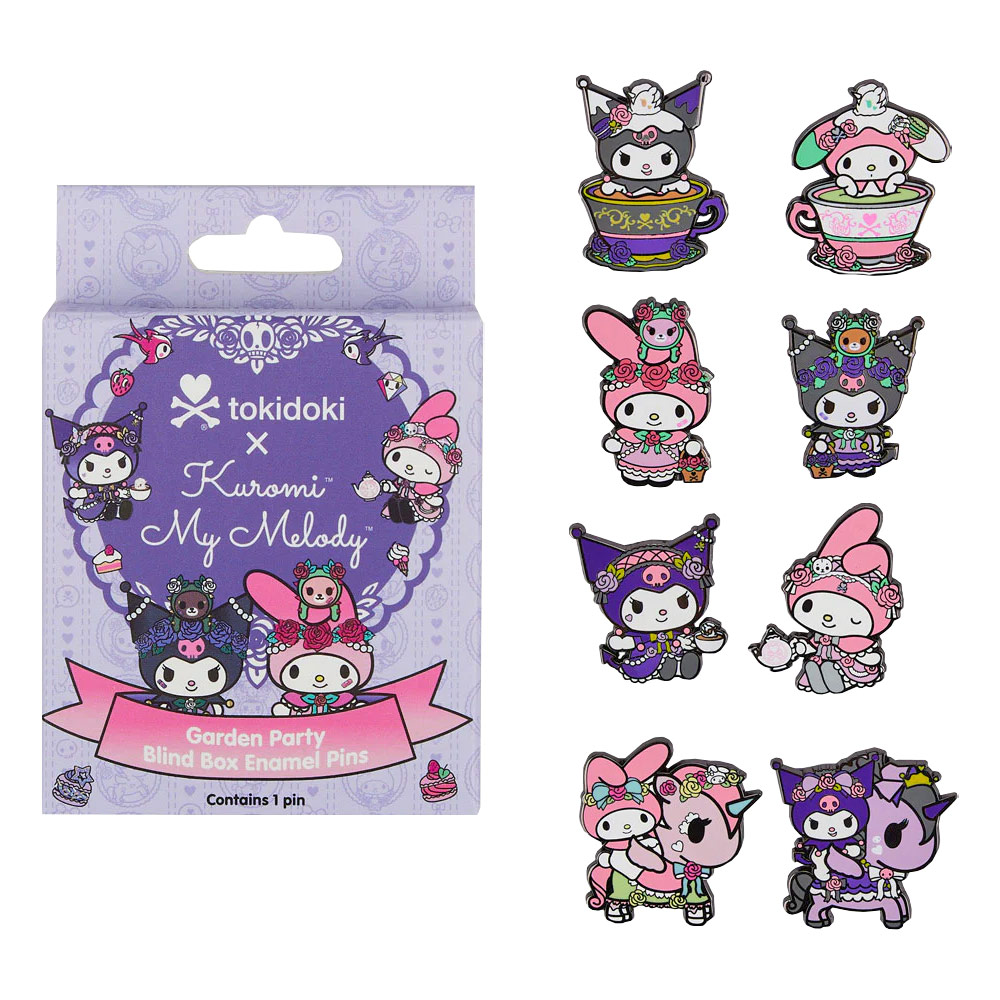 Tokidoki x Kuromi & My Melody Blind Box Enamel Pin Garden Party