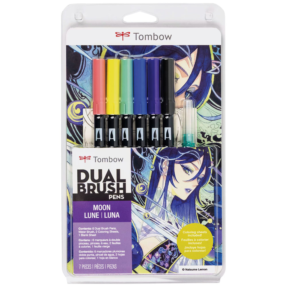 Tombow Dual Brush Pen Manga Illustration 10 Set Moon