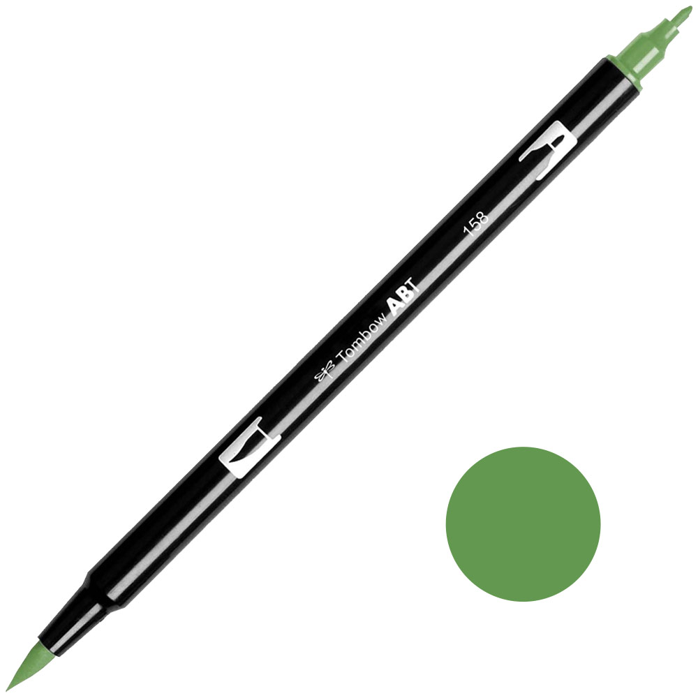 Tombow Dual Brush Pen 158 Dark Olive