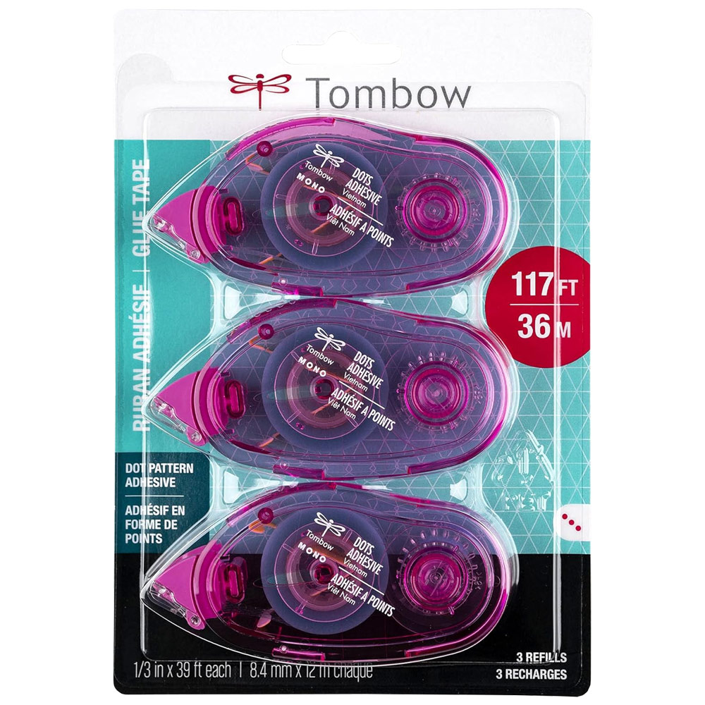 Tombow MONO Dots Adhesive Tape Refill 3 Pack