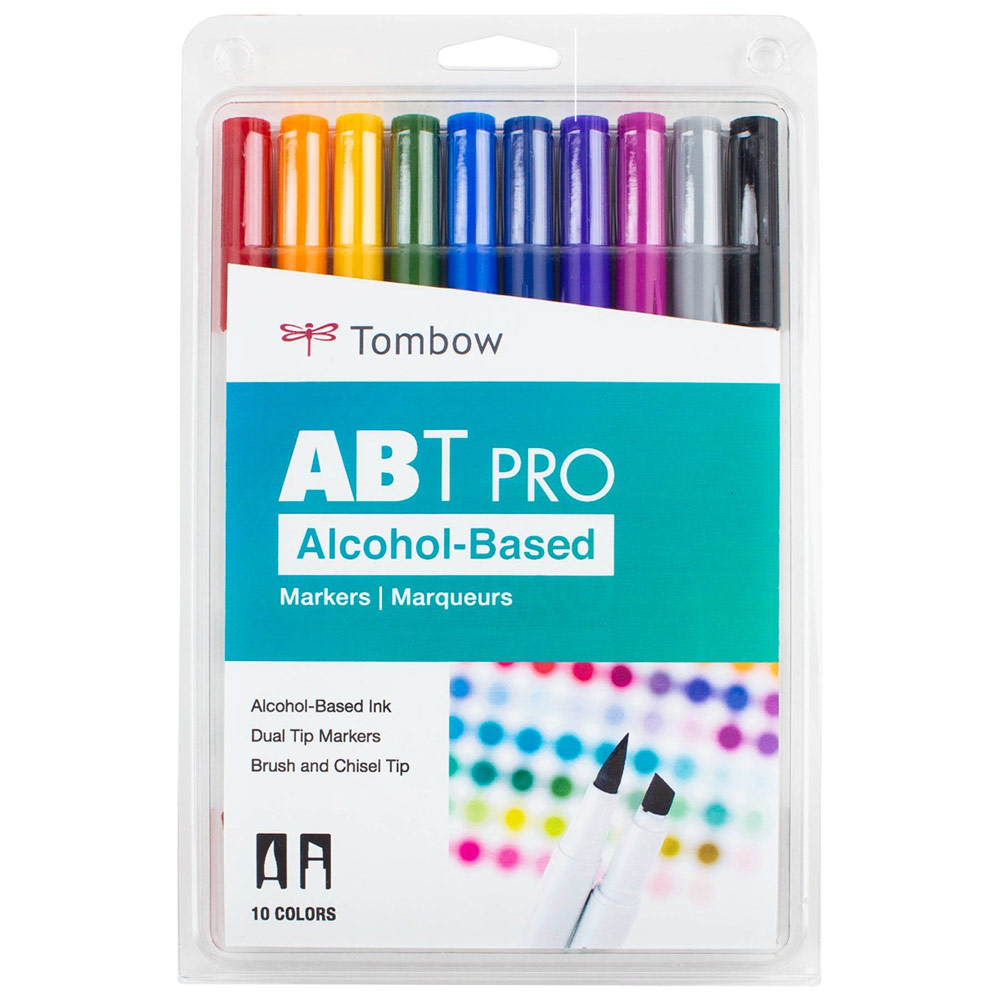 Tombow ABT PRO Alcohol Marker 10 Pack Bold Palette