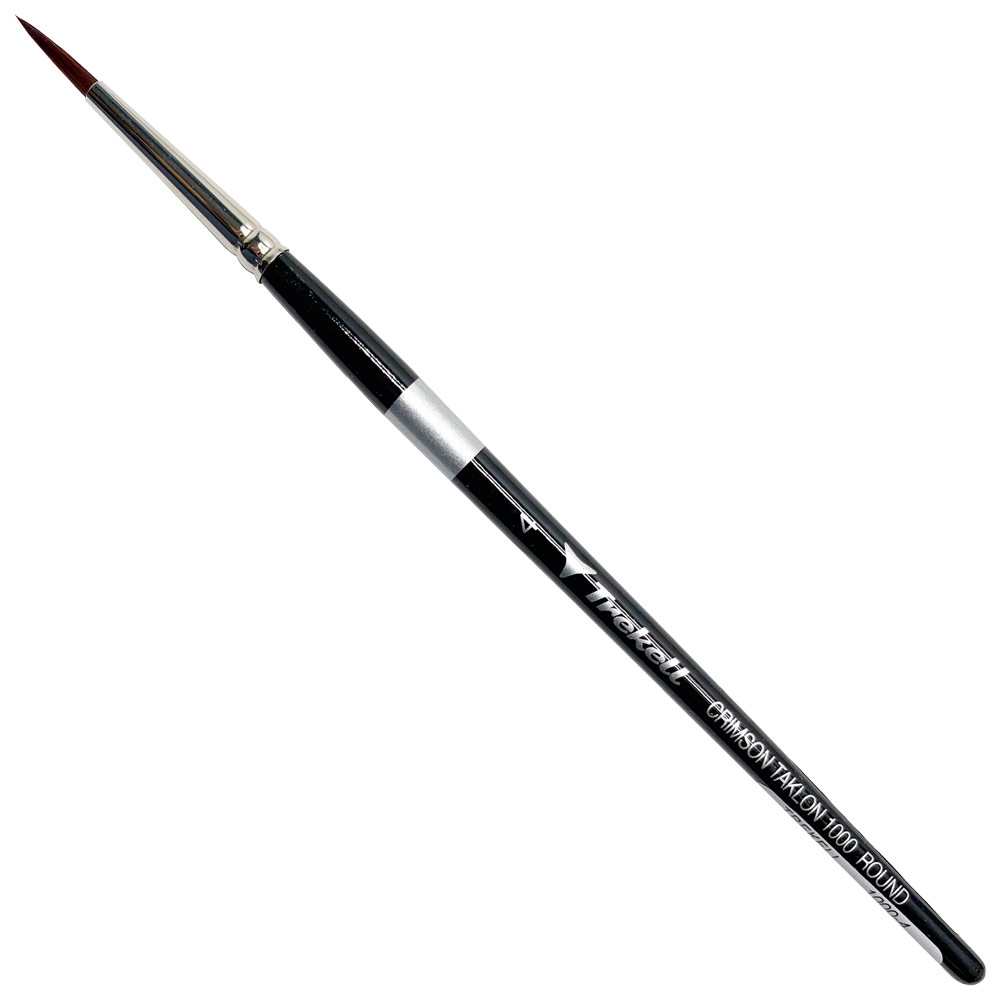 Trekell Crimson Taklon Synthetic 6" Short Brush Series 1000 Round #4