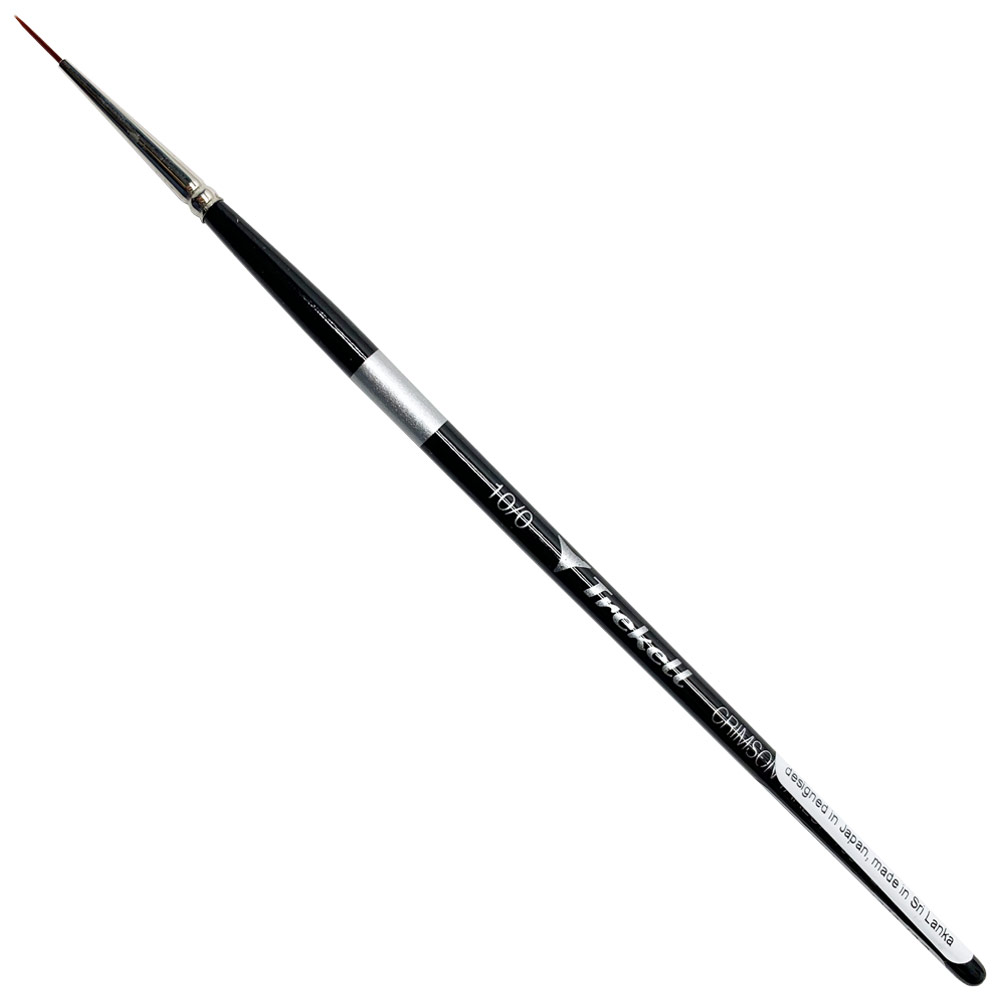 Trekell Crimson Taklon Synthetic 6" Short Brush Series 1080 Liner #10/0