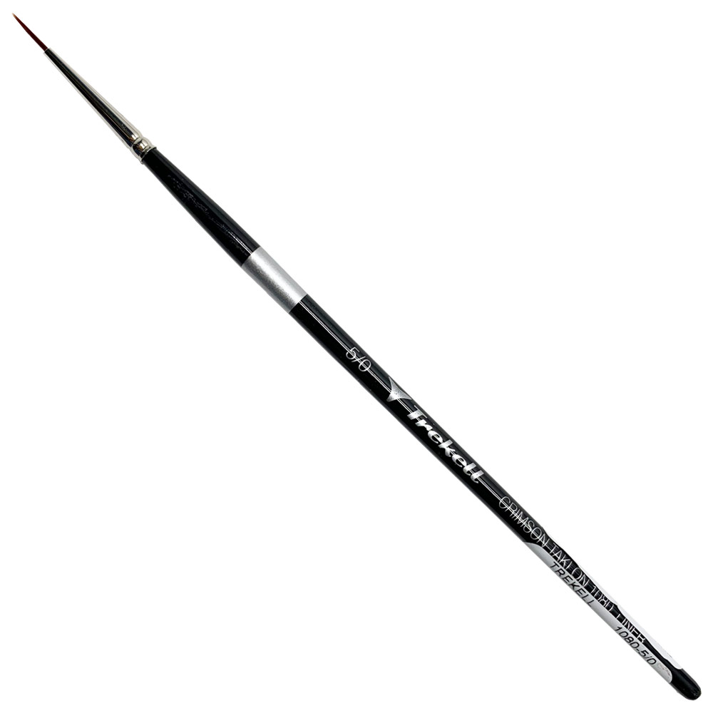 Trekell Crimson Taklon Synthetic 6" Short Brush Series 1080 Liner #5/0