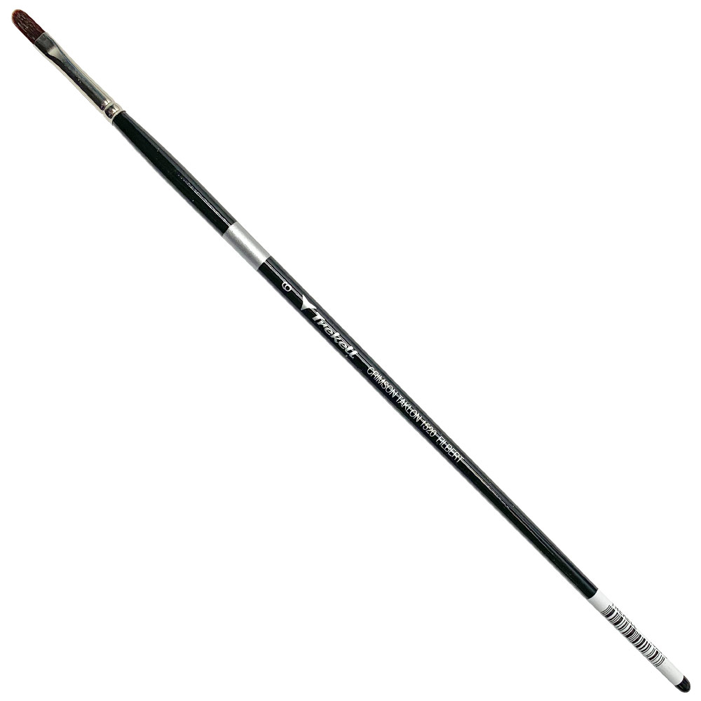 Trekell Crimson Taklon Synthetic 10" Long Brush Series 1520 Filbert #6