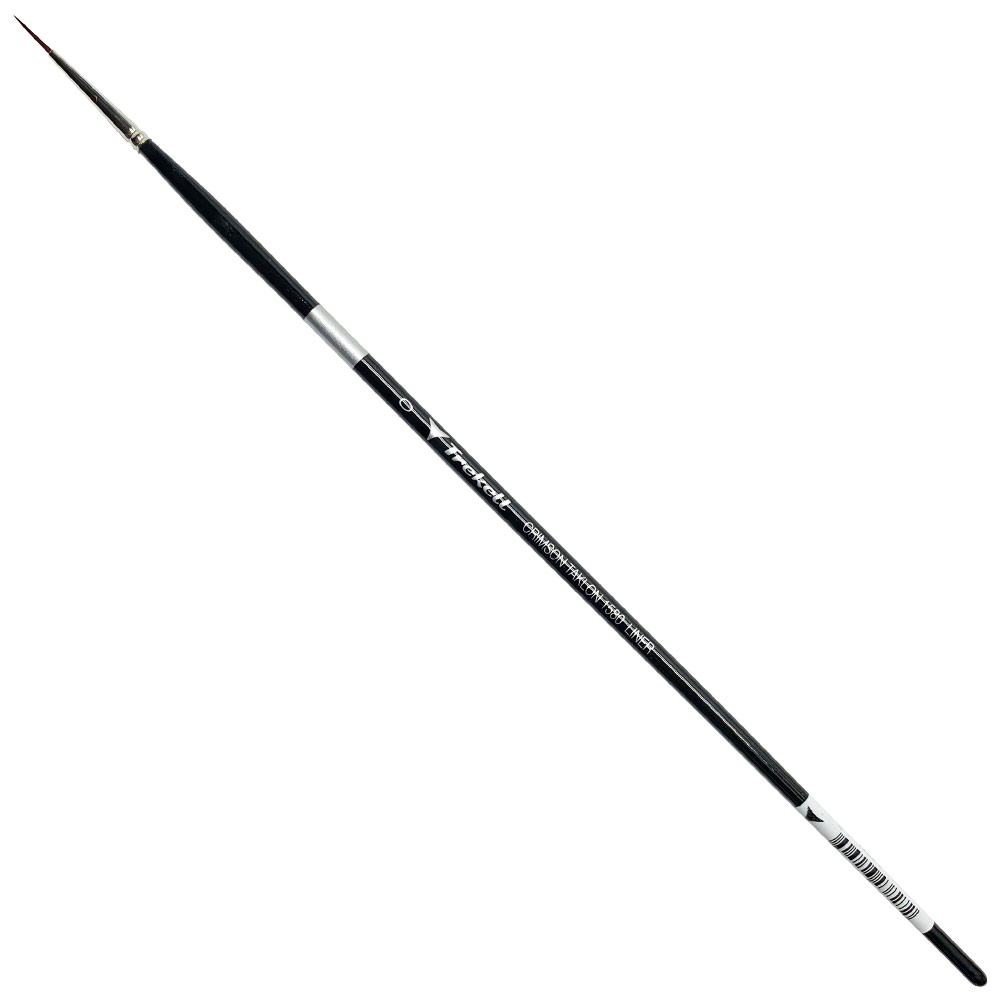 Trekell Crimson Taklon Synthetic 10" Long Brush Series 1580 Liner #0