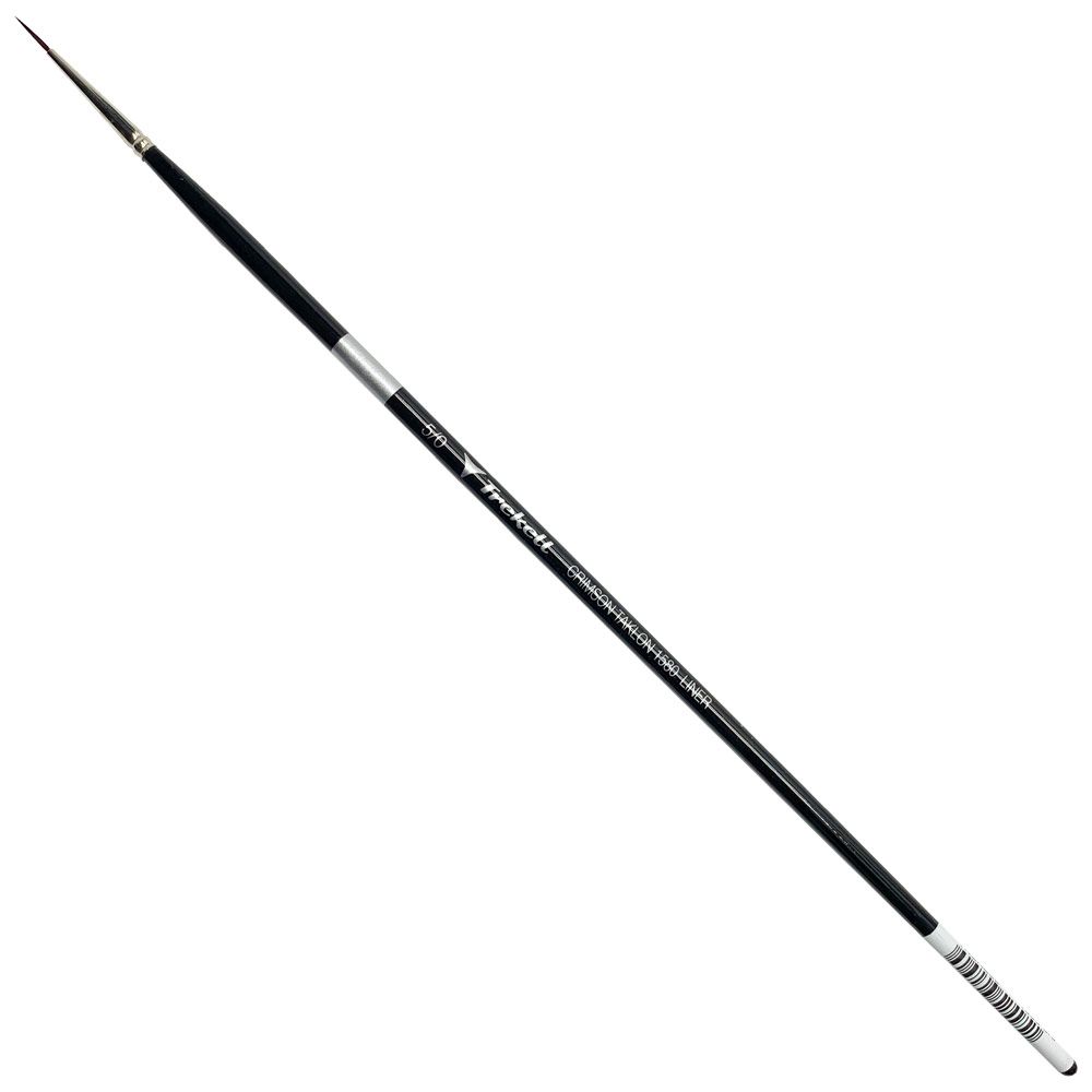 Trekell Crimson Taklon Synthetic 10" Long Brush Series 1580 Liner #5/0