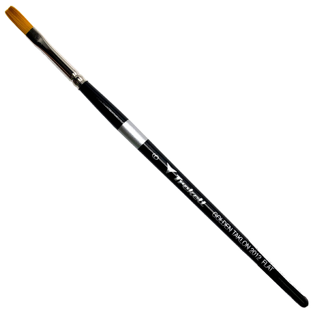 Trekell Golden Taklon Synthetic SH Brush Series 2012 Flat #6