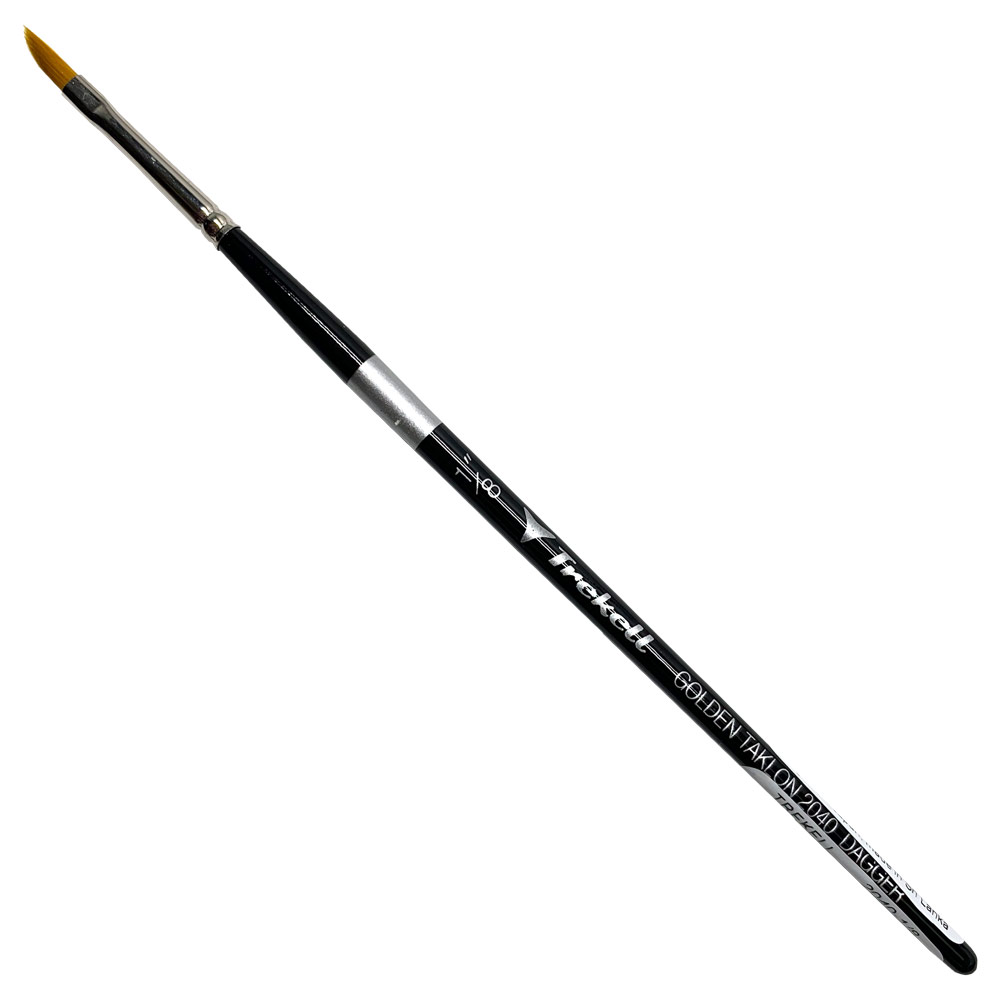 Trekell Golden Taklon Synthetic SH Brush Series 2040 Dagger 1/8"