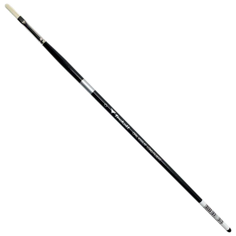 Trekell Opal Synthetic Hog Bristle Brush Series 4000LKF Long Filbert #0