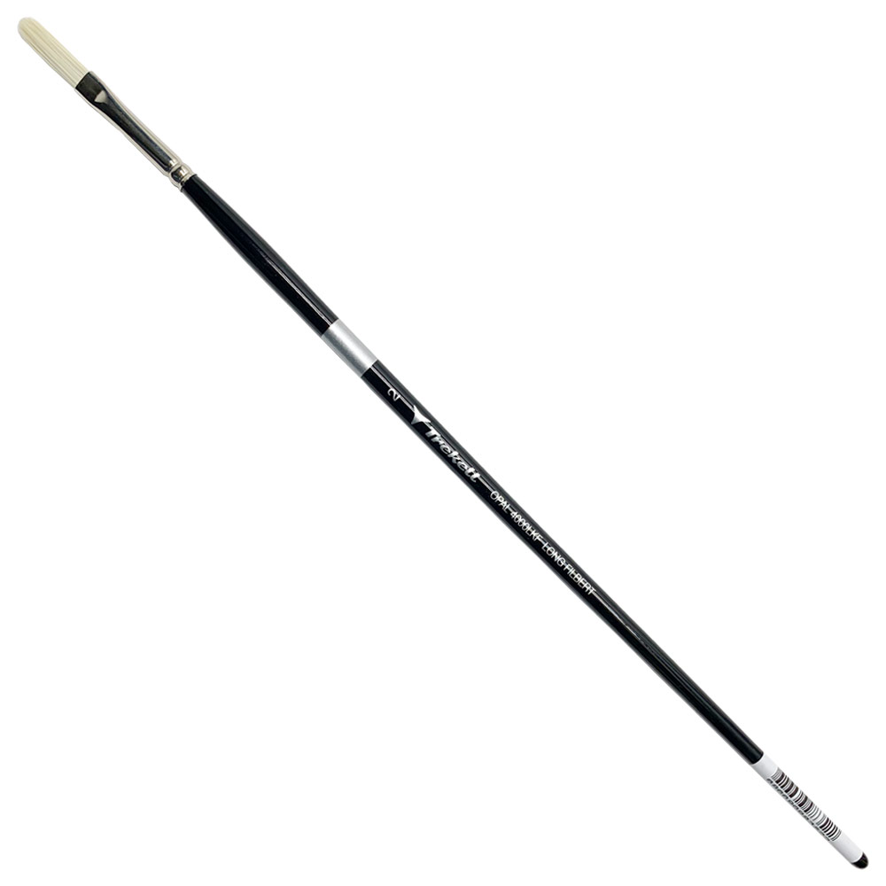 Trekell Opal Synthetic Hog Bristle Brush Series 4000LKF Long Filbert #2
