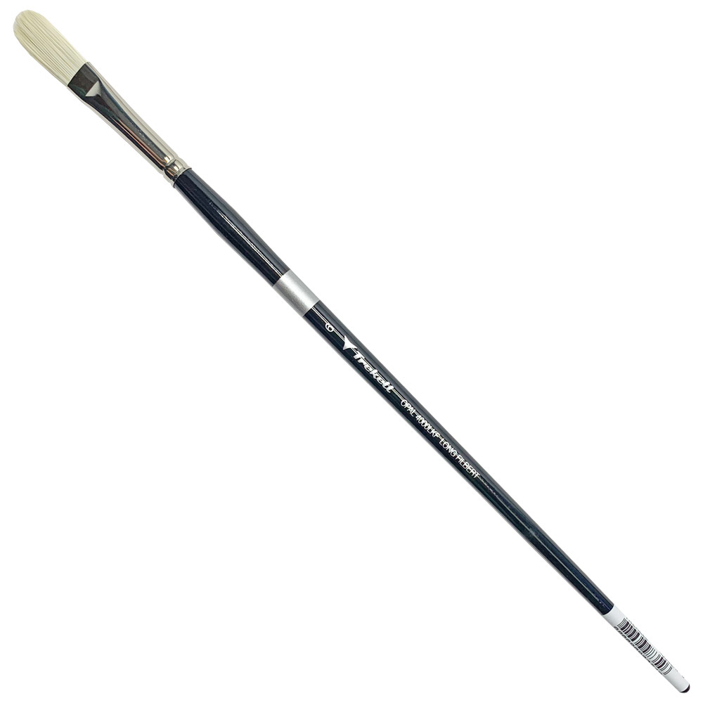 Trekell Opal Synthetic Hog Bristle Brush Series 4000LKF Long Filbert #6
