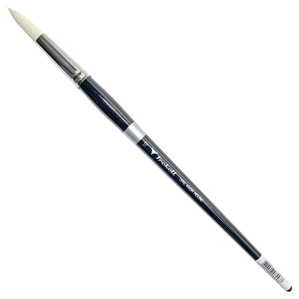 Trekell Opal Synthetic Hog Bristle Brush Series 4000R Round #10