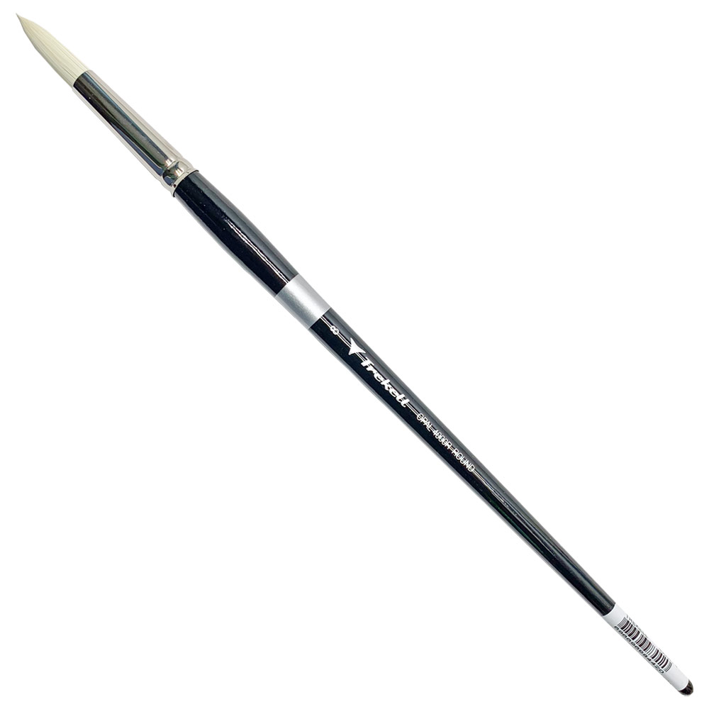 Trekell Opal Synthetic Hog Bristle Brush Series 4000R Round #8