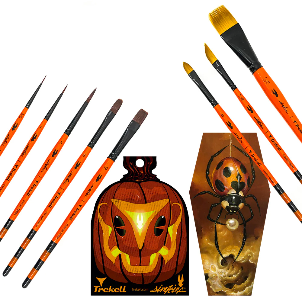 Trekell Limited Edition Greg Craola Simkins Halloween Brush Set