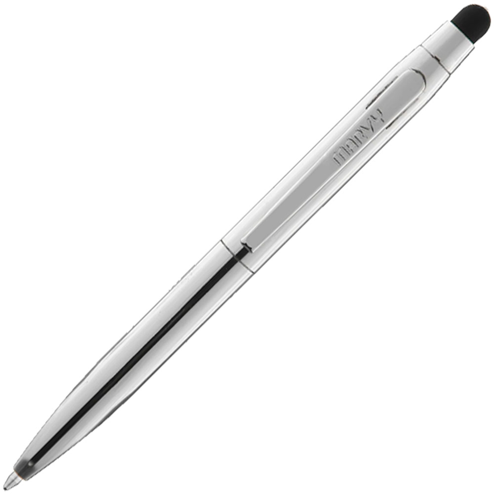 Marvy Uchida St Tropez Petite 2-in-1 Stylus Ballpoint Pen Silver