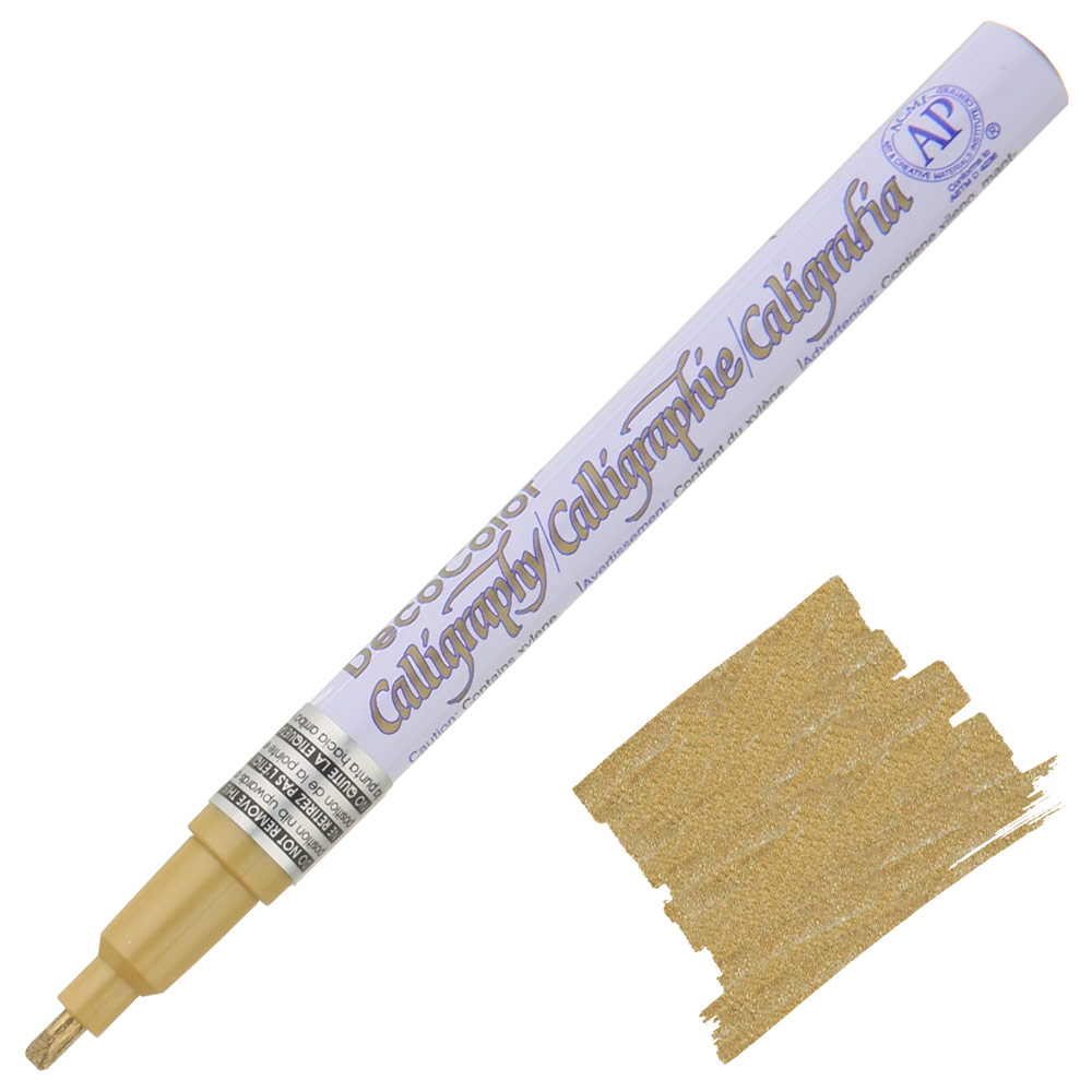 DecoColor Calligraphy Opaque Paint Marker Chisel Gold