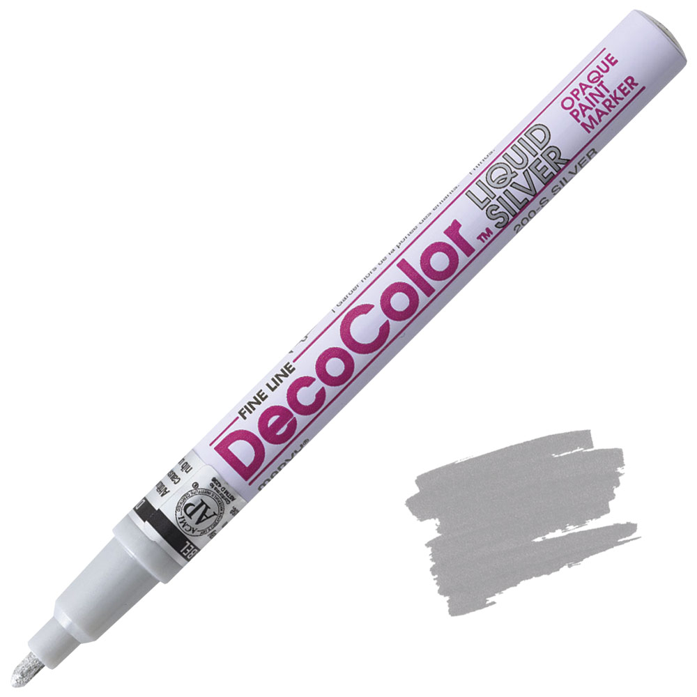 Marvy Uchida DecoColor Paint Marker Fine Silver