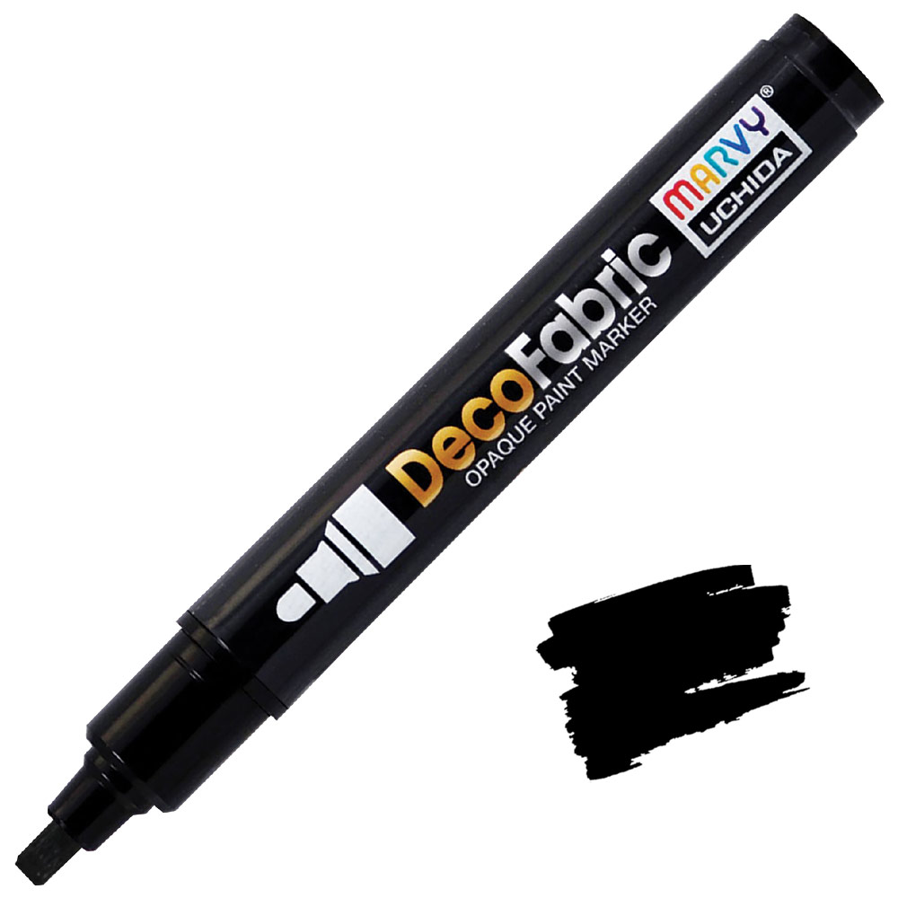 Marvy Uchida DecoFabric Opaque Paint Marker Black