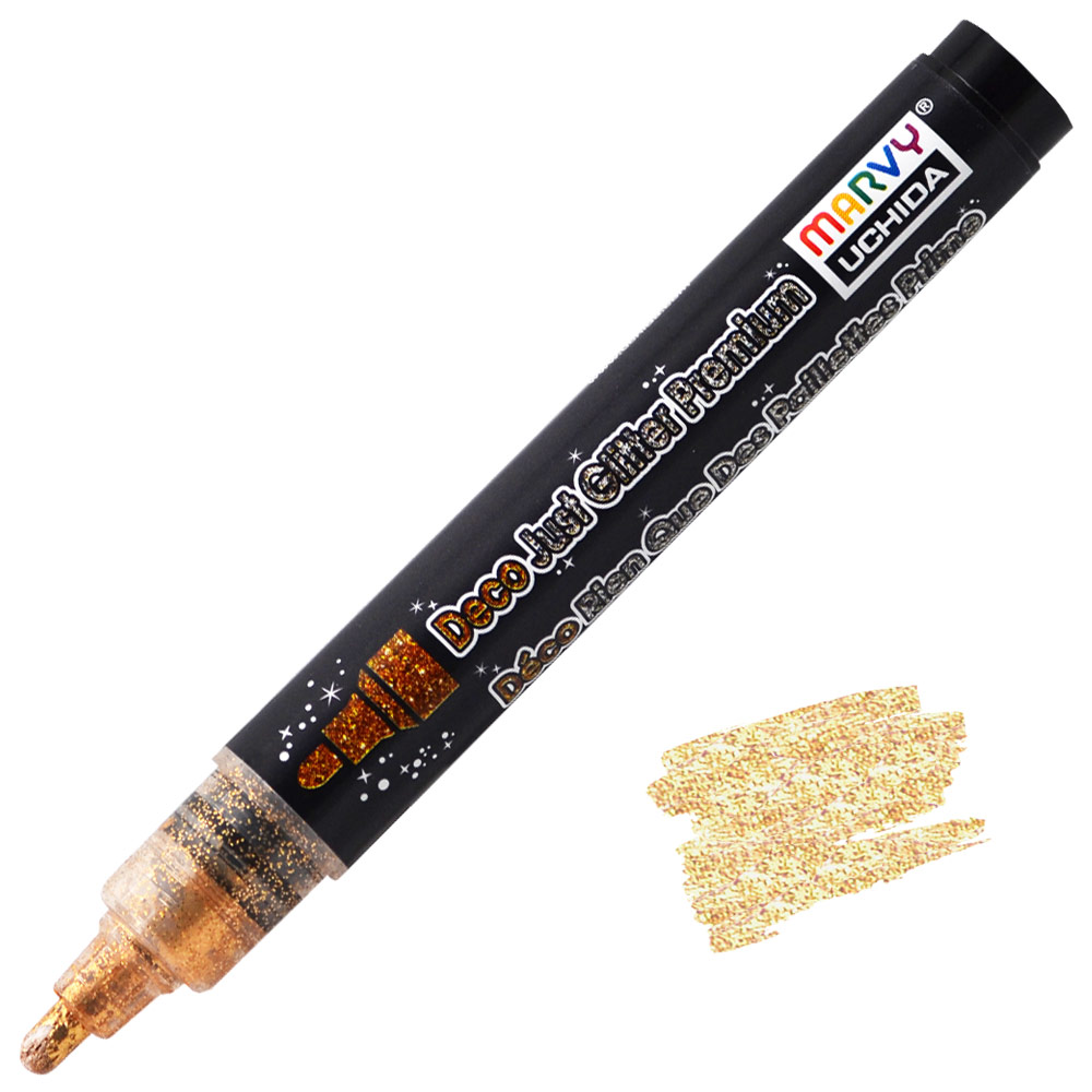 Marvy Uchida DecoFabric Just Glitter Premium Marker Glitter Gold