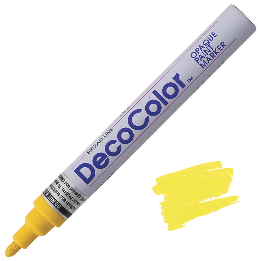 MARVY UCHIDA DECOCOLOR BROAD PAINT MARKER YELLOW