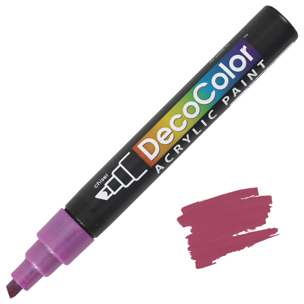 Marvy Uchida DecoColor Acrylic Marker Chisel Metallic Red