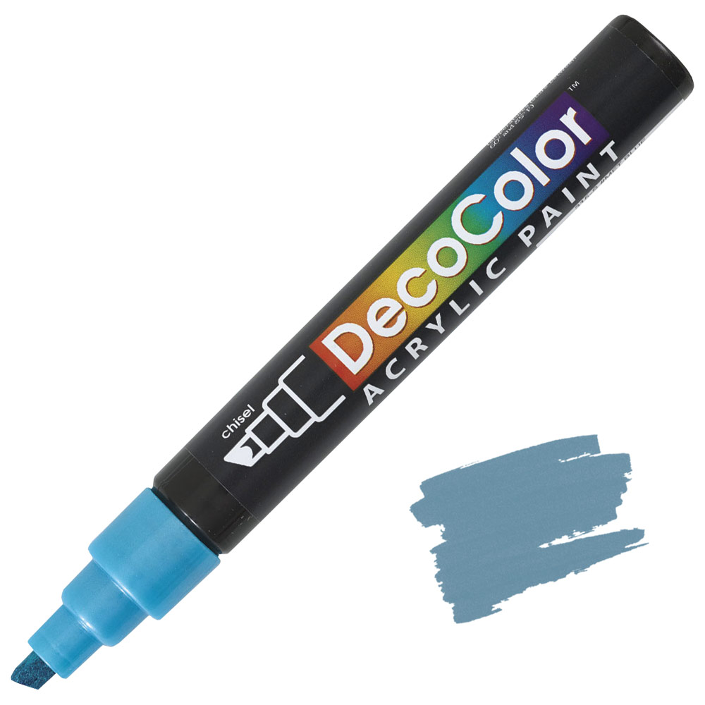 Marvy Uchida DecoColor Acrylic Marker Chisel Metallic Blue