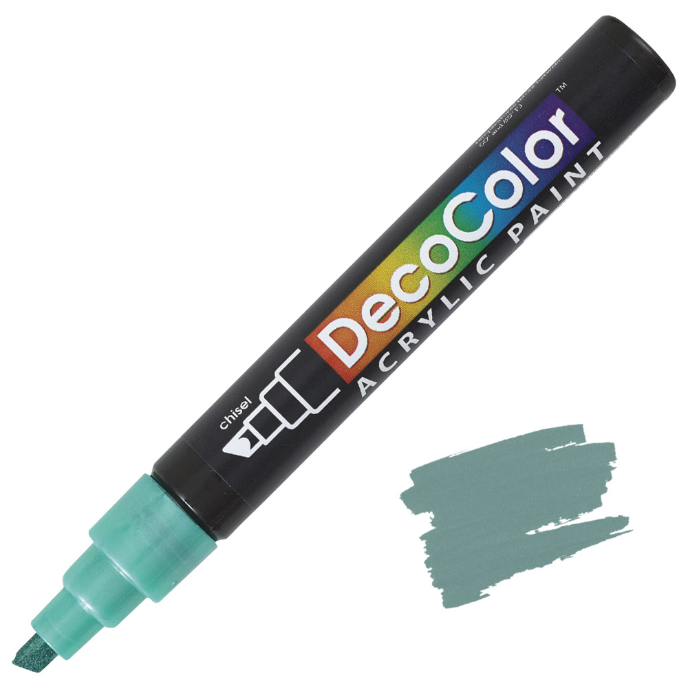 Marvy Uchida DecoColor Acrylic Marker Chisel Metallic Green