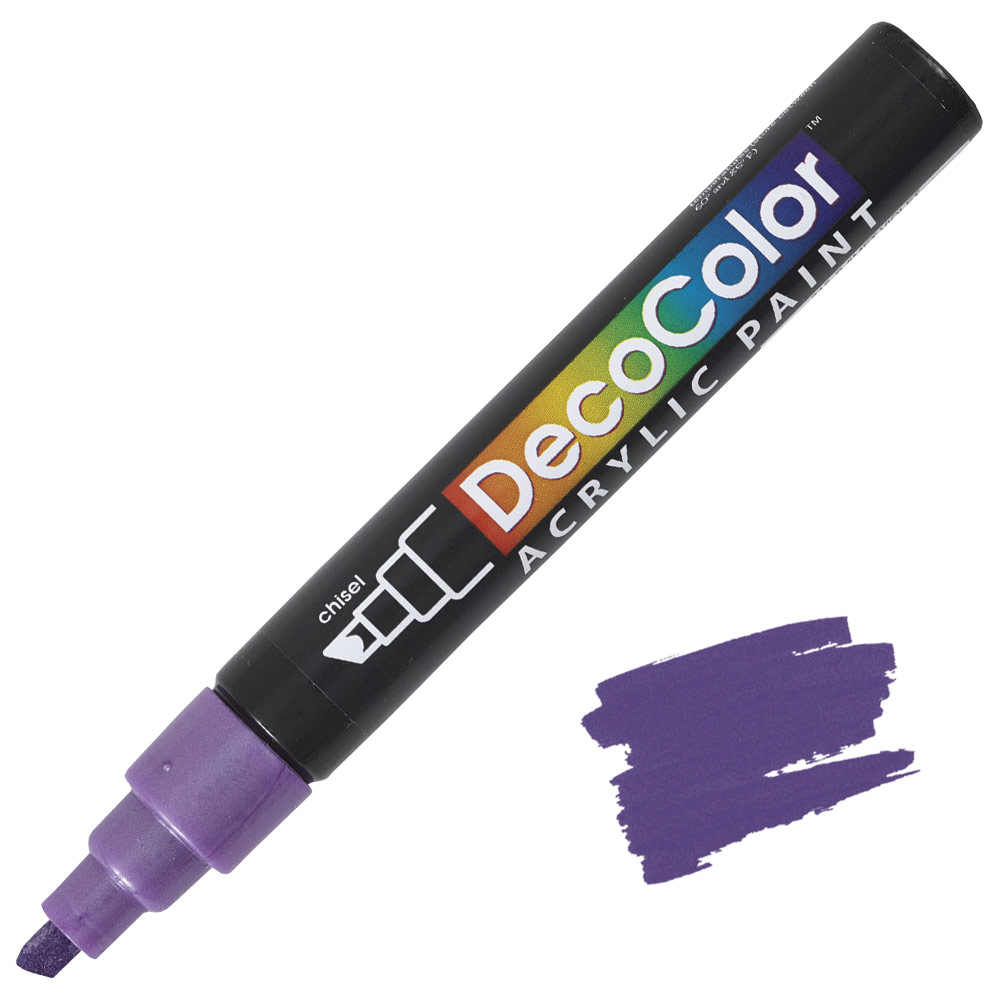Marvy Uchida DecoColor Acrylic Marker Chisel Metallic Violet
